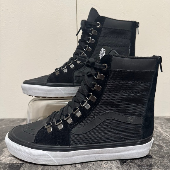 Vans Men's Super SK8-HI Zip Ballistic Sneakers Black Size 7.0 Women 5.5 Men - Picture 3 of 12